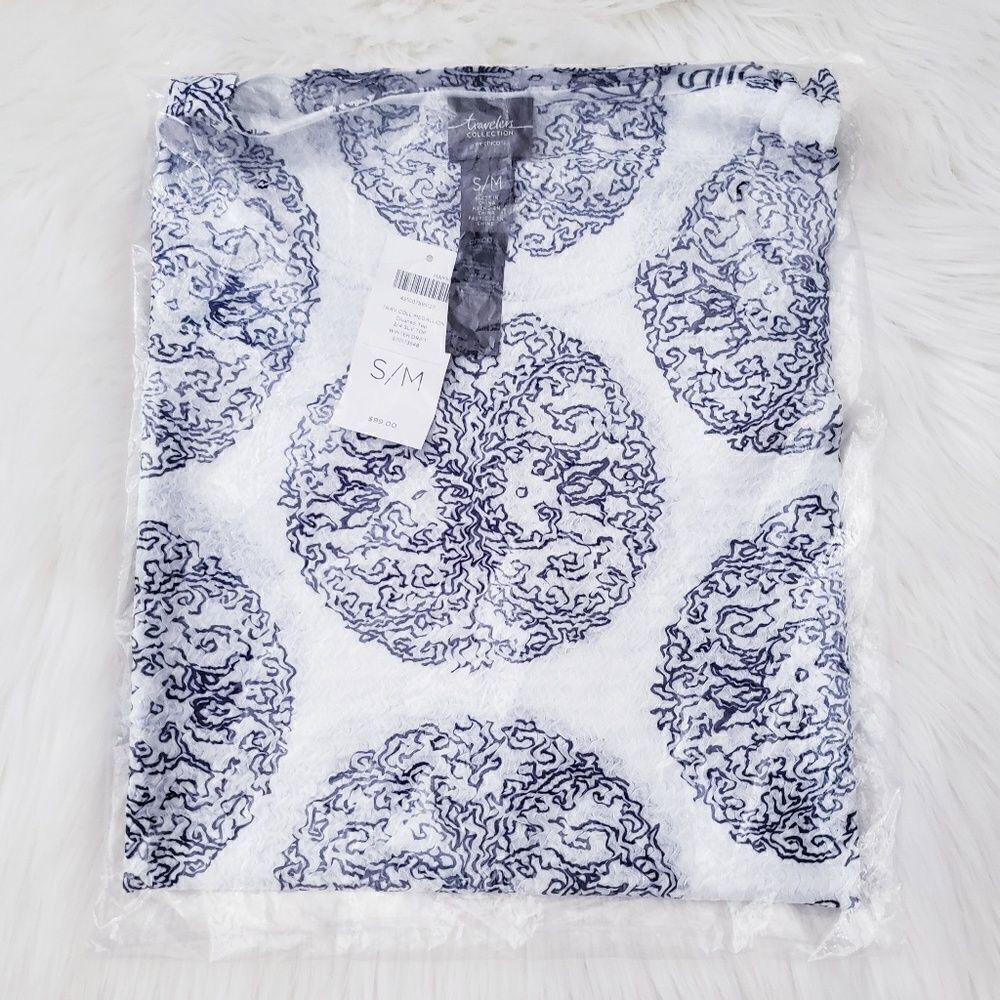 Chicos Crushed Texture Medallion Top - Picture 3 of 5